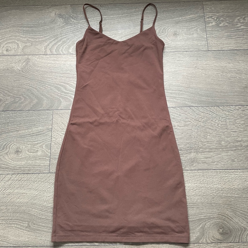 NWOT Babaton contour Chocolate Brown Mini Dress